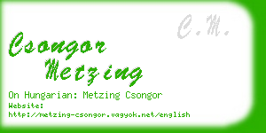 csongor metzing business card